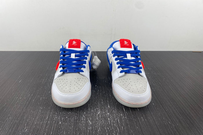 nike dunk low year of the rabbit "white/crimson-varsity royal" fd4203-161
