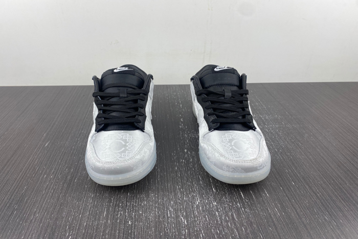 clot x fragment x nike dunk low colorway: white/black  fn0315-110