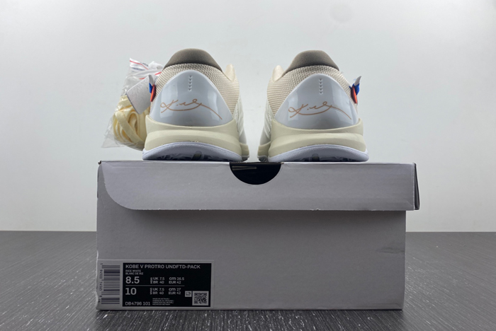 latest 2023 nike kobe 5 protro undefeated rice white db4796-101