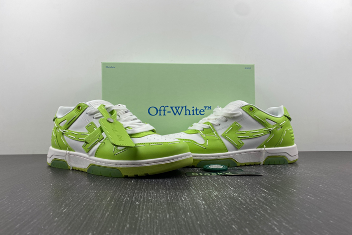 off-white out of office light green & off white