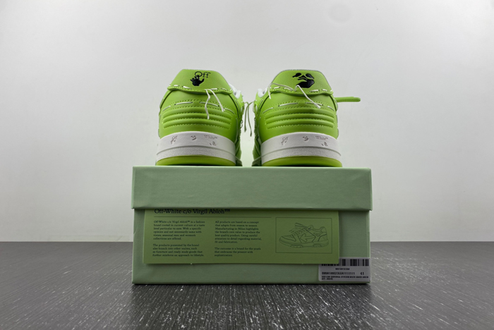 off-white out of office light green & off white