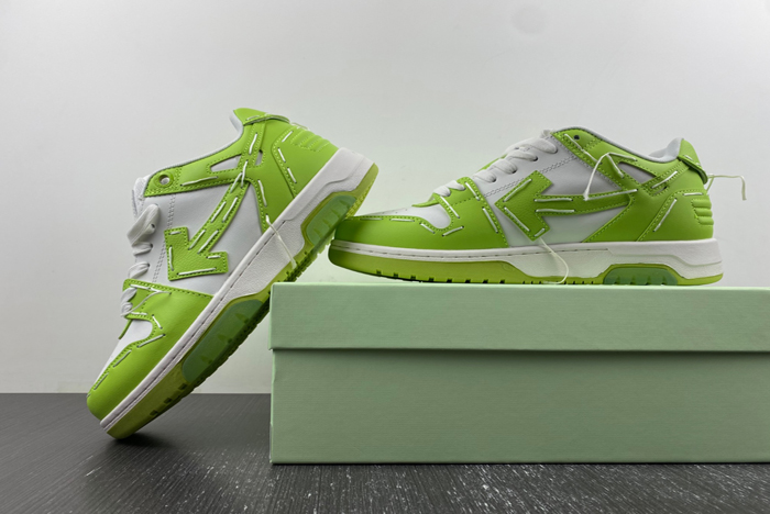 off-white out of office light green & off white