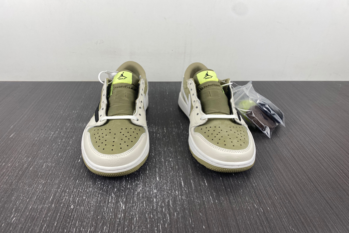 first look at the travis scott x air jordan 1 low golf fz3124-200