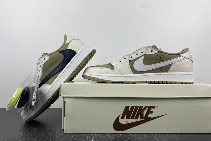 first look at the travis scott x air jordan 1 low golf fz3124-200
