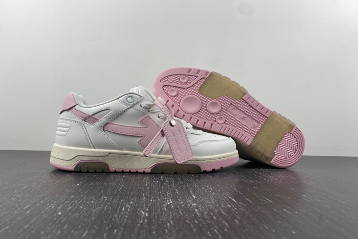 off-white out of office withe pink & off white