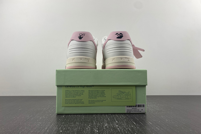 off-white out of office withe pink & off white
