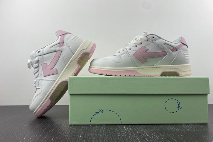 off-white out of office withe pink & off white