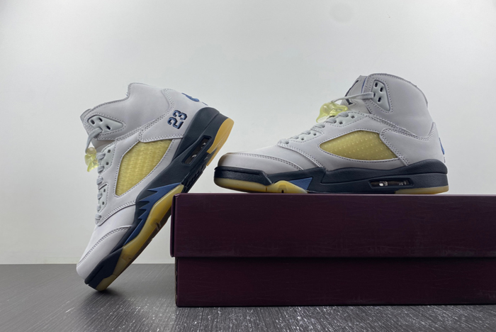 ma maniere x air jordan 5 “diffused blue x aj5 fz5758-004