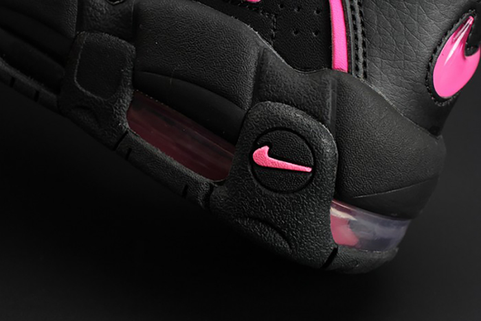 nike air more uptempo gs "hyper pink" black/ pink womens 415082-003