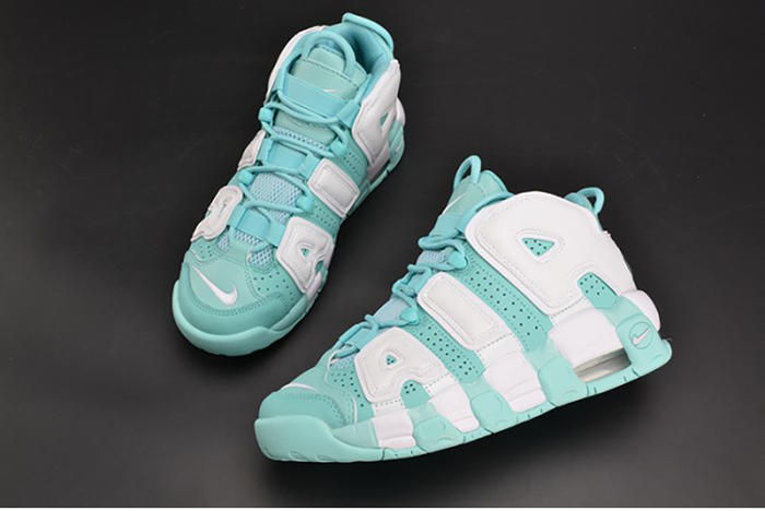 nike air more uptempo gs "island green" womens 415082-300