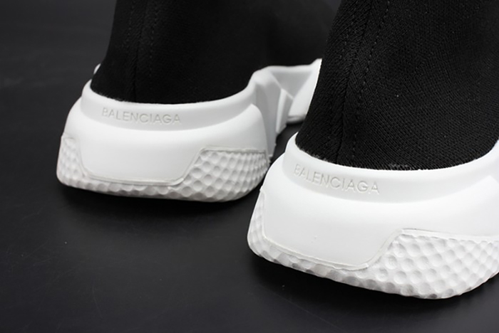 Ba*len*cia*ga stretch mesh high top sneaker black white