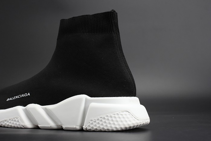 Ba*len*cia*ga stretch mesh high top sneaker black white