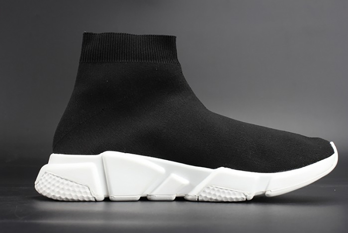 Ba*len*cia*ga stretch mesh high top sneaker black white