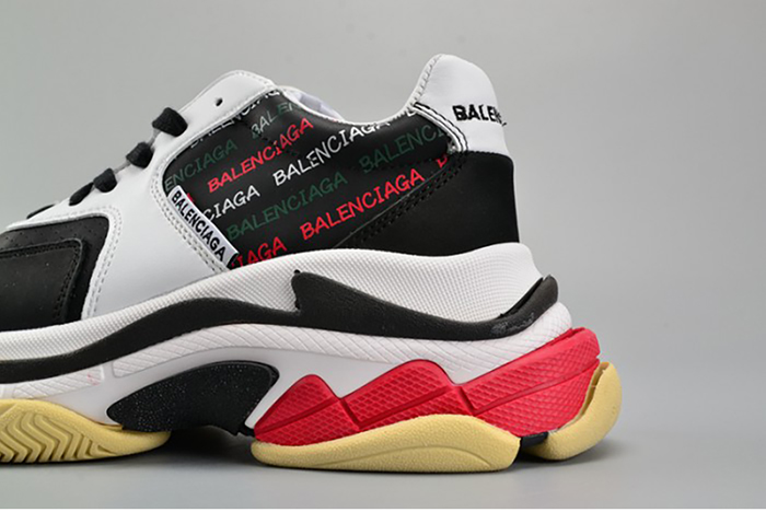 Ba*len*cia*ga black and white 17fw triple s 483560-w06e1-1011
