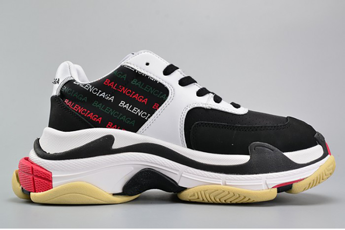 Ba*len*cia*ga black and white 17fw triple s 483560-w06e1-1011