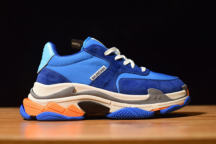 Ba*len*cia*ga triple s blue orange 483565 w06e1 1022