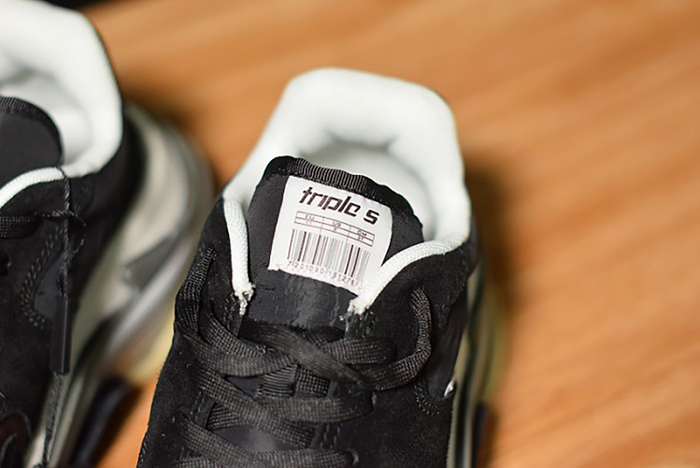Ba*len*cia*ga triple s black burgundy 514008 w09s1 1058