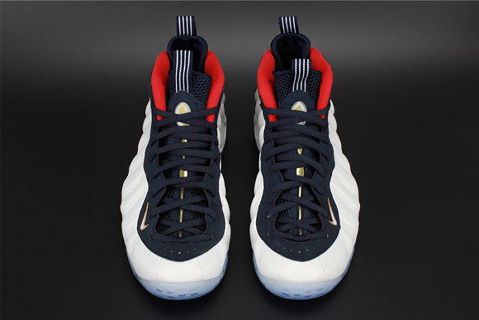 nike air foamposite one "olympic" university red/ white  mens 575420-400