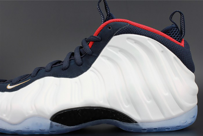 nike air foamposite one "olympic" university red/ white  mens 575420-400