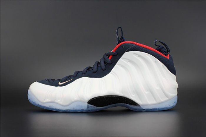 nike air foamposite one "olympic" university red/ white  mens 575420-400