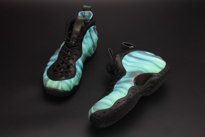 nike air foamposite one "N0*Hern lights" black/green mens 840559-001