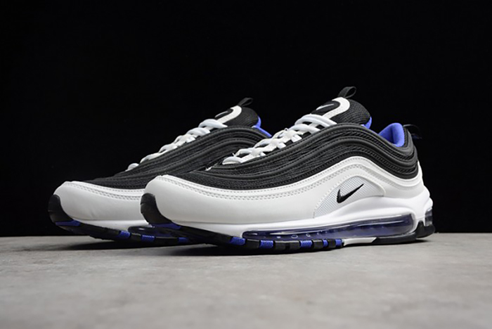 nike mens  air max 97 white/black-persin violet  921522-102