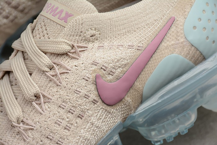 nike air vapormax flyknit 2.0 particle beige/smokey mauve  womens 942843-203