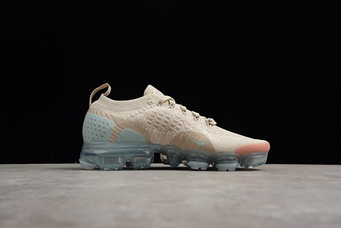 nike air vapormax flyknit 2.0 particle beige/smokey mauve  womens 942843-203