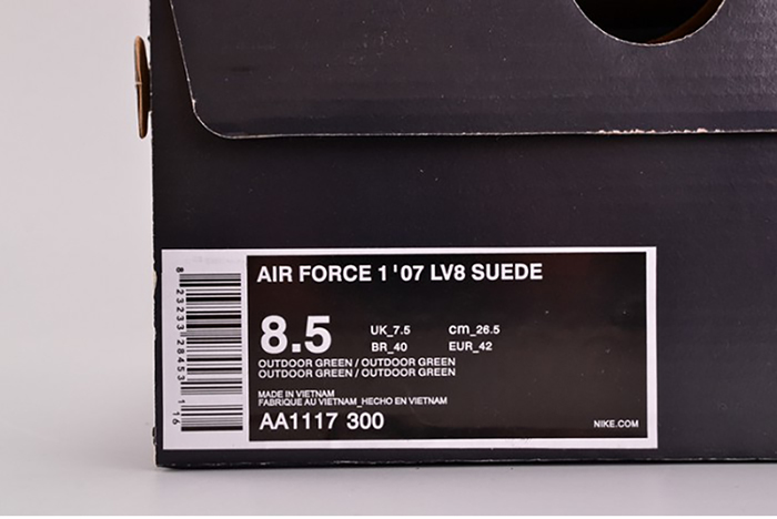 nike air force 1 ´07 lv8 suede  outdoor green brand mens aa1117-300