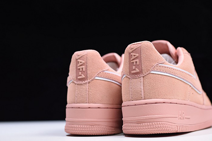 nike  air force 1 07 suede women lifestyle shoe pink aa1117-601