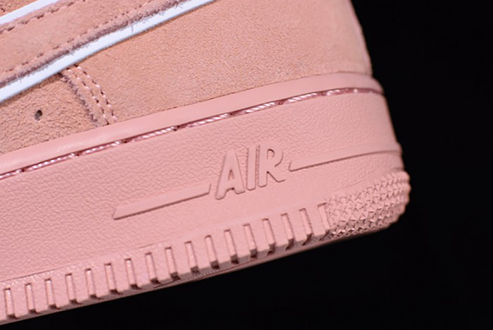 nike  air force 1 07 suede women lifestyle shoe pink aa1117-601