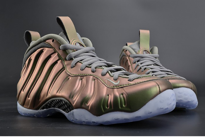 nike air foamposite one "shine"  dark stucco/ black  aa3963-001