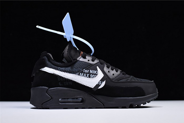 off-white nike air max 90 black cone white aa7293-001