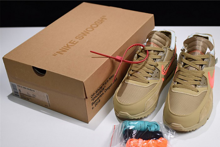 off-white nike air max 90 desert ore aa7293-200