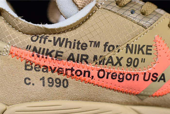 off-white nike air max 90 desert ore aa7293-200