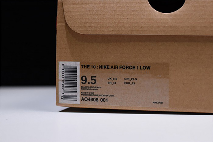 off-white nike air force 1 black ao4606-001