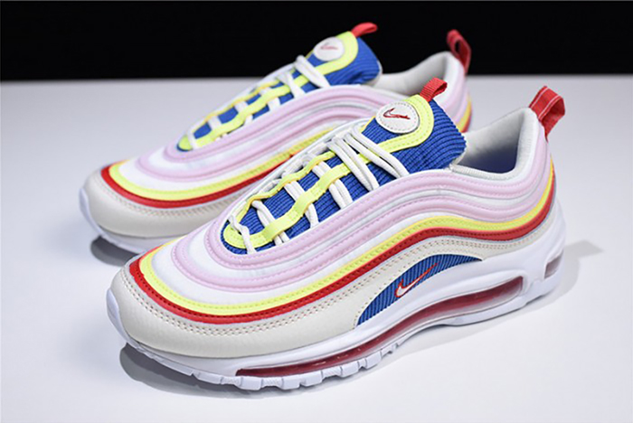 nike air max 97 se "corduroy" sail/volt glow/arctic pink womens aq4137-101