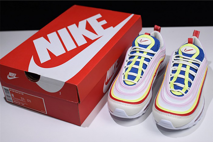 nike air max 97 se "corduroy" sail/volt glow/arctic pink womens aq4137-101