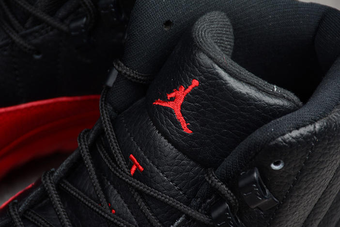 air jordan 12 "flu game" black/varsity red mens 130690-002