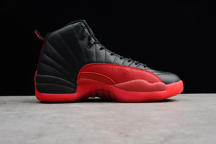 air jordan 12 "flu game" black/varsity red mens 130690-002