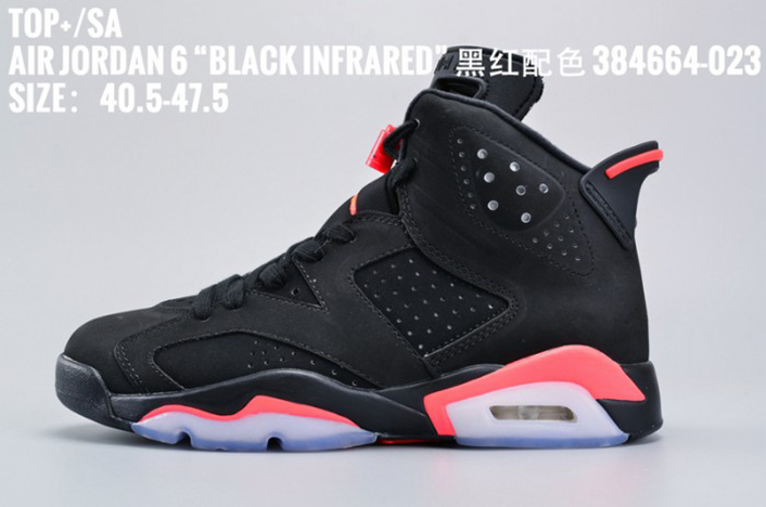 air jordan 6 retro "infrared 2014" black mens 384664-023