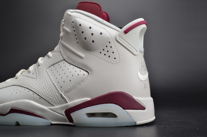 air jordan 6 retro "maroon" white 384664-116