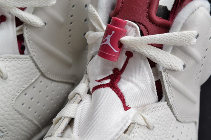 air jordan 6 retro "maroon" white 384664-116