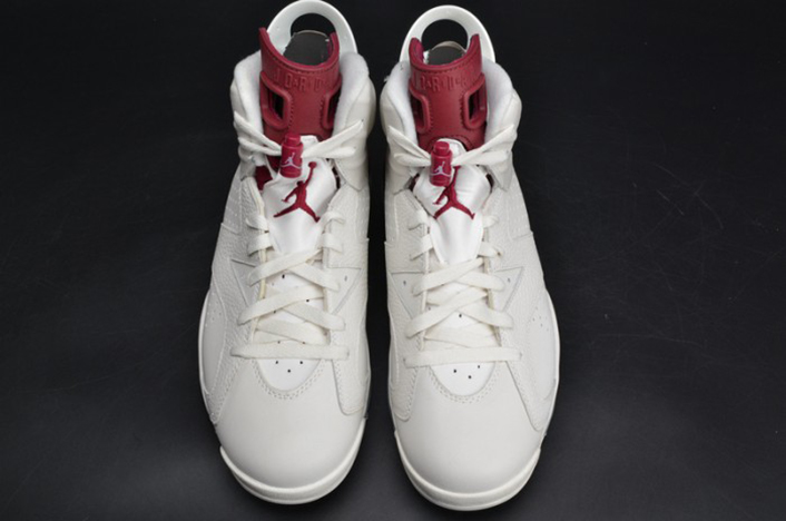 air jordan 6 retro "maroon" white 384664-116