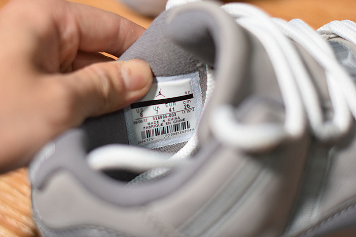 air jordan 11 low cool grey 528895-003
