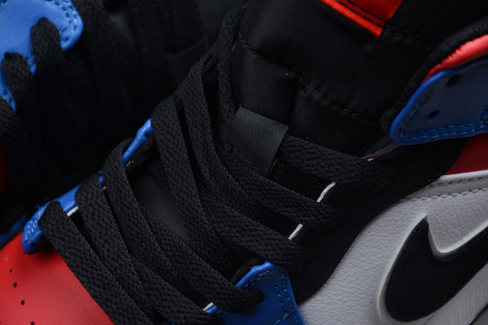 air jordan 1 mid gs "top 3" red/blue/white/black 554725-124