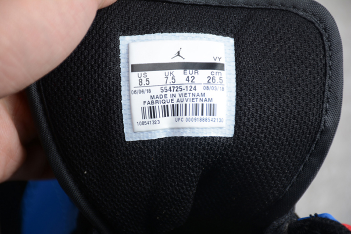 air jordan 1 mid gs "top 3" red/blue/white/black 554725-124