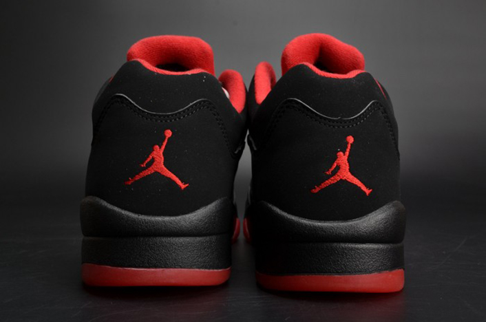 air jordan 5 retro low "alternate 90" black/ red mens 819171-001