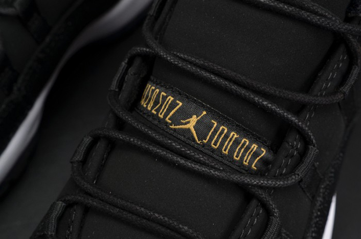 air jordan 11 retro prem hc (gs) "heiress" black/ gold-white 852625-030