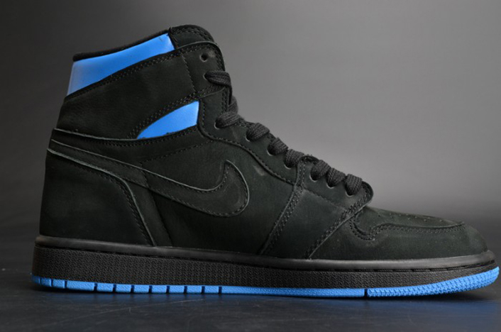 air jordan 1 retro high og "quai 54"  black/italy blue-university red mens ah1040-054